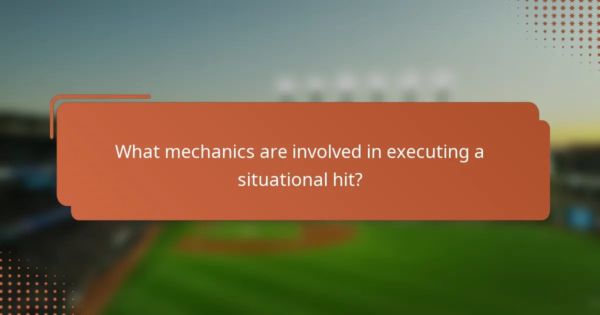 What mechanics are involved in executing a situational hit?
