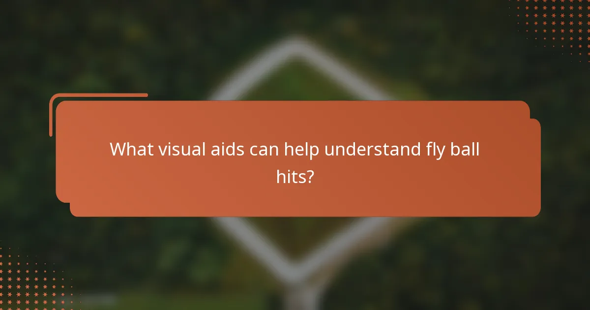 What visual aids can help understand fly ball hits?